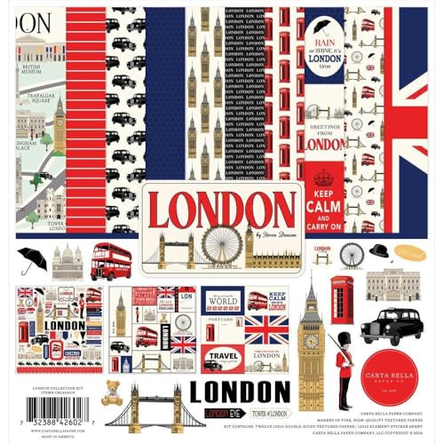 Carta Bella - London Sammelset, 30,5 x 30,5 cm von Carta Bella