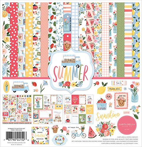 Carta Bella Paper Company CBS133016 Collection kits Basteln, Papier, Sommerkollektionsset, 12-x-12-Inch von Carta Bella