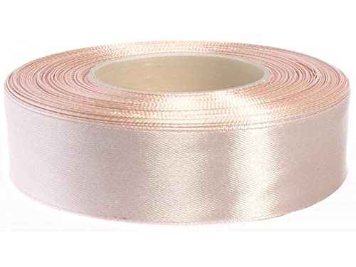 Satinband 25mm/32m Geschenkband Dekoband Schleifenband Hochzeit Farbe: 129 / Rosébeige von Cartonare