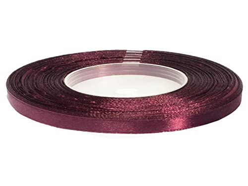 Satinband 6mm/32m Geschenkband Dekoband Schleifenband Hochzeit Farbe: 060 / Bordeaux von Cartonare