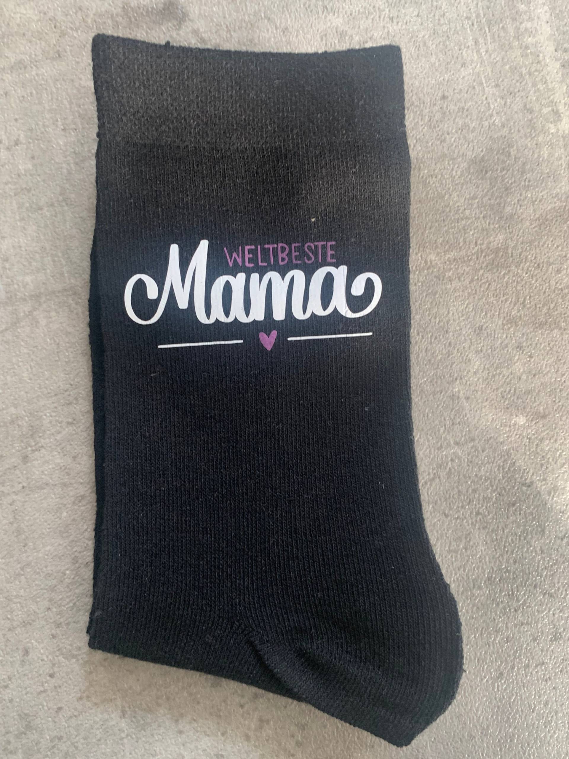 Socken „Weltbeste Mama" von CasaMiaDesignbyCC