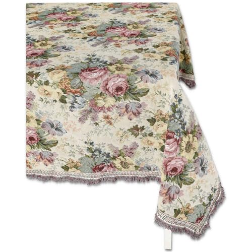 Casatessile Tischdecke Tischdecke eleganter Stoff GOBELIN Jacquard Aurora H - 4 SITZEN 140X140 cm. von Casatessile