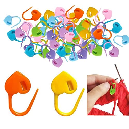 100 Pcs Häkelverriegelungsmarkierungen Farbenfrohe Häkelclip Plastiksicherheitsstift Häkelstich -Stich -Marker Für Handarbeit Strickfahrzeug von Casiler