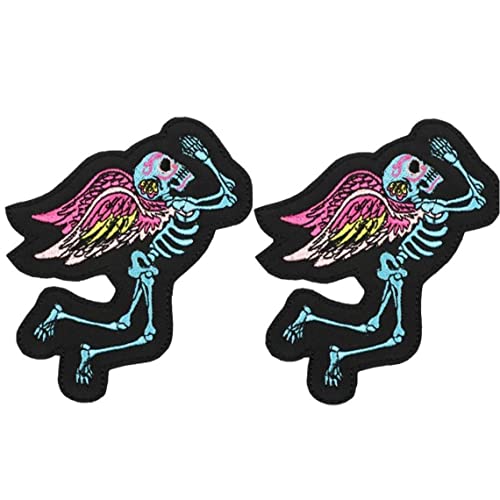 2pc Devil Sticked Patch Stoff Aufkleber Jacke Punk Abzeichen Diy Bügeln Nähflecken Accessoires von Casiler