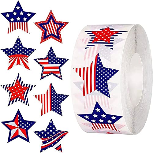 Casiler 500 Pcs Amerikanische Flaggenaufkleber Patriotisches Label Geformtem Selbstklebstoff -siegel Aufkleber Für Den 4. Juli Independence Day von Casiler