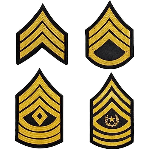 Casiler Chevrons Sergeant Us Army Patch Bestickte Waffen Badge Patch Military Uniform Rang Arms Schulterhaken Tab Abzeichen von Casiler