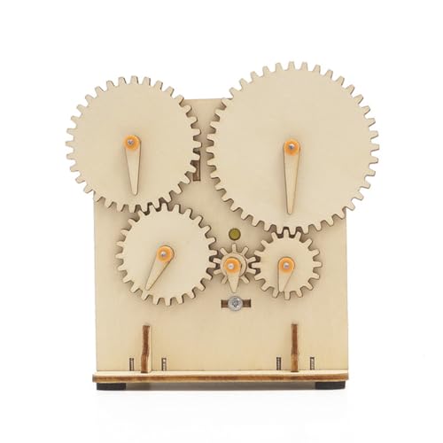Casstad DIY Elektrisches Zahnrad aus Holz, Wissenschaft, Experimentiertechnologie, Puzzle-Set, wie abgebildet, 85 x 75 x 100 mm, für Kinder von Casstad