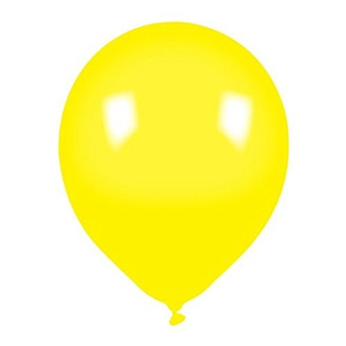 Casstad Packung mit 8 gelben Latex-Partyballons – Luft- oder Heliumfüllung von Casstad
