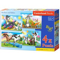 Mothers and Babies - 4xPuzzle (8+12+15+20) von Castorland