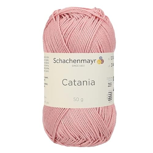 SMC Catania Originals Baumwollgarn, 3 Knäuel, insgesamt 150 g, 100 % Baumwolle, je 50 g/125 m, Fine-Sport 2 (00408 - Rosa, 3er-Pack) von catania