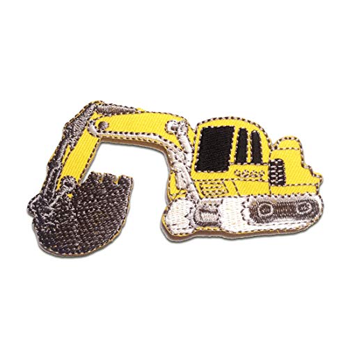 Bagger Auto Kinder - Aufnäher, Bügelbild, Aufbügler, Applikationen, Patches, Flicken, zum aufbügeln, Größe: 9.7 x 5.2 cm von Catch the Patch