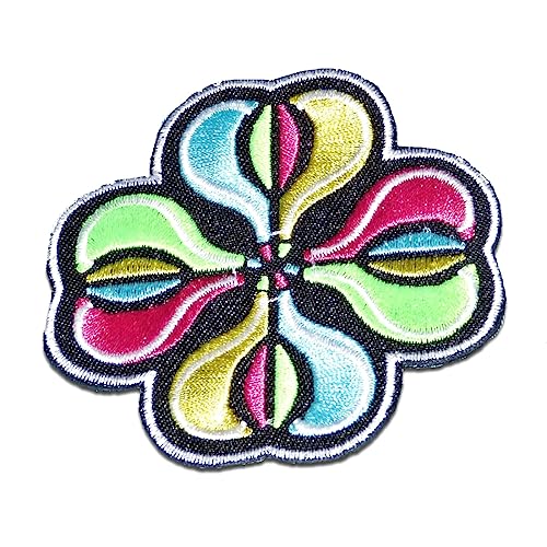 Blume - Aufnäher, Bügelbild, Aufbügler, Applikationen, Patches, Flicken, Zum Aufbügeln, Größe: 7.3 x 7.3 cm, Farbe:blau von Catch the Patch