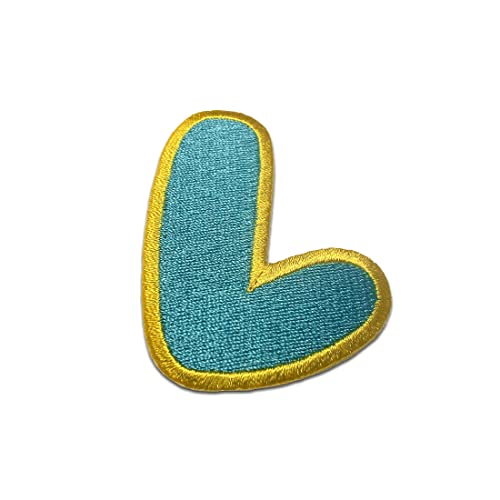 Komplettes Alphabet einzeln auswählbar - Aufnäher, Bügelbild, Aufbügler, Applikationen, Patches, Flicken, zum aufbügeln, Größe:, Alphabet/Buchstabe:Buchstabe L - 6.3x4.6cm von Catch the Patch