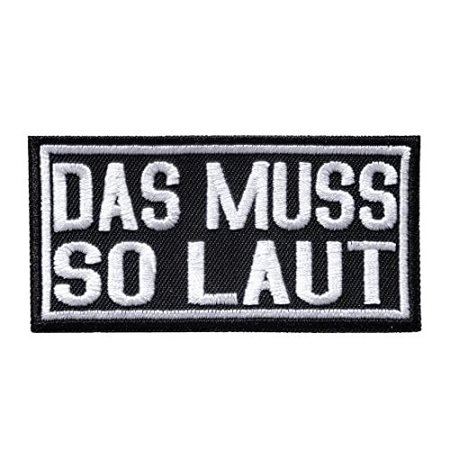 Das Muss So Laut Heavy Metal Biker Rocker Punk Beat Bo x Musik - Aufnäher, Bügelbild, Sticker, Applikationen, Größe: 8 x 4 cm von Catch the Patch