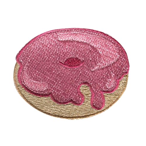 Donut Essen - Aufnäher, Bügelbild, Aufbügler, Applikationen, Patches, Flicken, Zum Aufbügeln, Größe: 5,4 x 4,2 cm von Catch the Patch