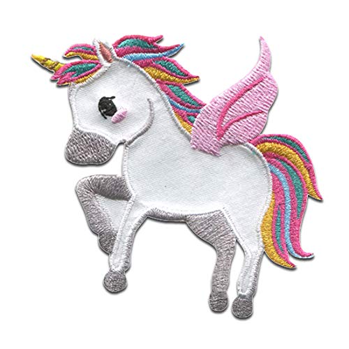 Einhorn Flügel Unicorns - Aufnäher, Bügelbild, Aufbügler, Applikationen, Patches, Flicken, zum aufbügeln, Größe: 7,6 x 7,3 cm von Catch the Patch