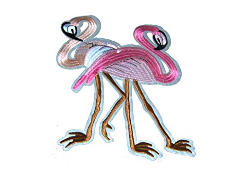 Flamingo Vogel Tier XL - Aufnäher, Bügelbild, Aufbügler, Applikationen, Patches, Flicken, zum aufbügeln, Größe: 25,4 x 19 cm von Catch the Patch