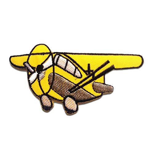 Flugzeug Kinder - Aufnäher, Bügelbild, Aufbügler, Applikationen, Patches, Flicken, zum aufbügeln, Größe: 10.3 x 5.7 cm von Catch the Patch