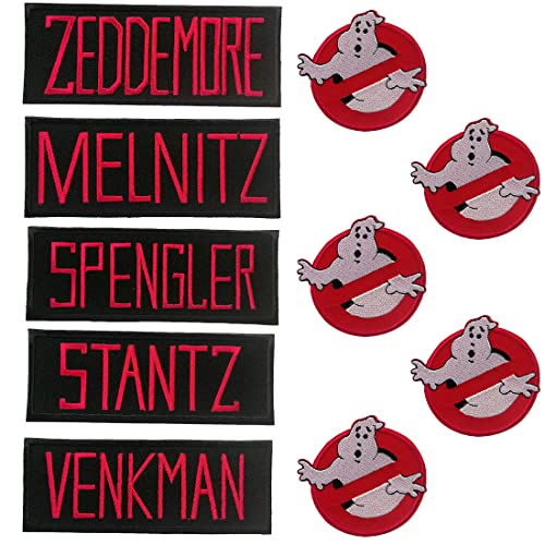 Catch the Patch Ghostbuster Set 10 Stück Logo Film Stantz Venkman Melnitz Zeddemore Spengler - Aufnäher, Bügelbild, Aufbügler, Applikationen, Sticker von Catch the Patch