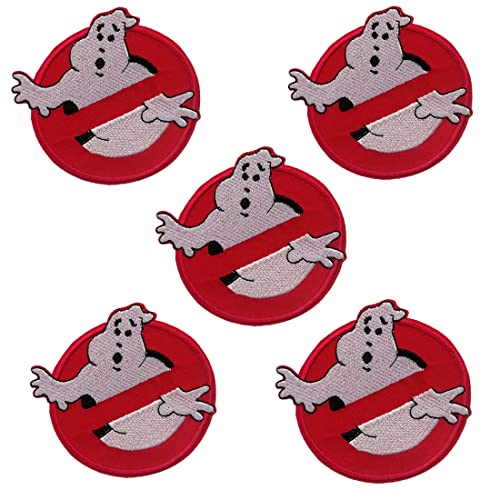 Ghostbuster Set 5 Stück Logo Film - Aufnäher, Bügelbild, Aufbügler, Applikationen, Patches, Flicken, Sticker von Catch the Patch