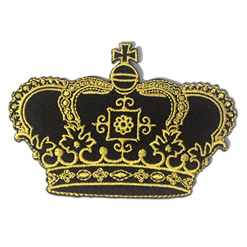 Goldene Prinzessin Königin Krone - Aufnäher, Bügelbild, Aufbügler, Applikationen, Patches, Flicken, zum aufbügeln, Größe: 8,3 x 7,3 cm von Catch the Patch