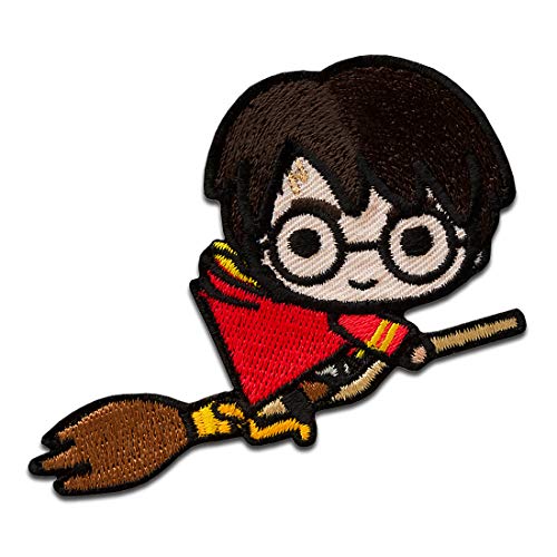 Harry Potter auf dem Besen - Aufnäher, Bügelbild, Aufbügler, Applikationen, Patches, Flicken, zum aufbügeln, Größe: 5,2 x 7,6 cm von Catch the Patch