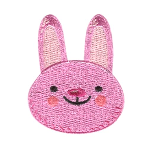 Hase Kopf Tier - Aufnäher, Bügelbild, Aufbügler, Applikationen, Patches, Flicken, Zum Aufbügeln, Größe: 5,1 x 6,3 cm von Catch the Patch