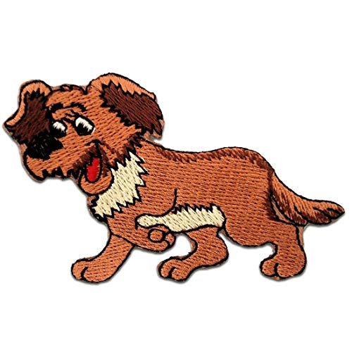 Hund Tier Kinder - Aufnäher, Bügelbild, Aufbügler, Applikationen, Patches, Flicken, zum aufbügeln, Größe: 9,7 x 6 cm von Catch the Patch