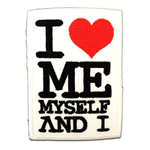 I Love Me Myself and I - Aufnäher, Bügelbild, Aufbügler, Applikationen, Patches, Flicken, zum aufbügeln, Größe: 6,8 x 7,6 cm von Catch the Patch