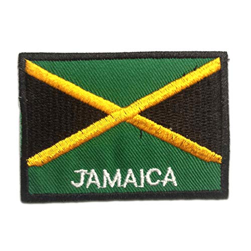 JAMAICA Flagge Fahne - Aufnäher, Bügelbild, Aufbügler, Applikationen, Patches, Flicken, zum aufbügeln, Größe: 7.4 x 5.4 cm von Catch the Patch