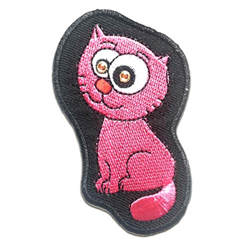 Katze Kinder Tier - Aufnäher, Bügelbild, Aufbügler, Applikationen, Patches, Flicken, zum aufbügeln, Größe: 4.6 x 8 cm von Catch the Patch