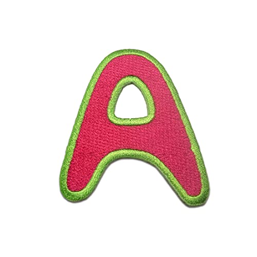 Komplettes Alphabet einzeln auswählbar - Aufnäher, Bügelbild, Aufbügler, Applikationen, Patches, Flicken, zum aufbügeln, Größe:, Alphabet/Buchstabe:Buchstabe A - 6.3x5.3cm von Catch the Patch