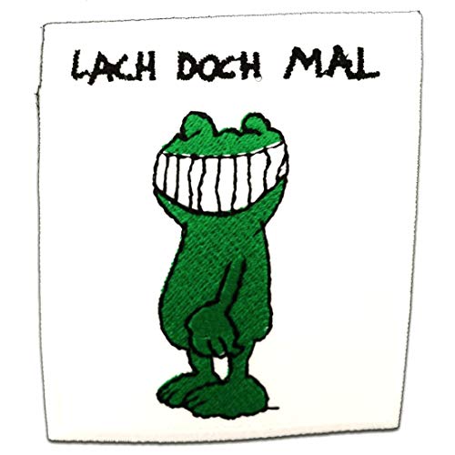 Lach Doch Mal - Aufnäher, Bügelbild, Aufbügler, Applikationen, Patches, Flicken, zum aufbügeln, Größe: 6,8 x 7,6 cm von Catch the Patch