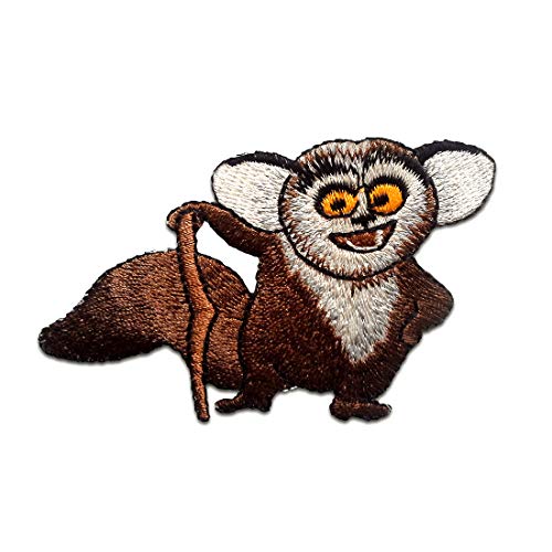 Lemur Tier Kinder - Aufnäher, Bügelbild, Aufbügler, Applikationen, Patches, Flicken, zum aufbügeln, Größe: 5,6 x 8,3 cm von Catch the Patch