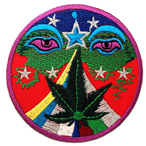 Marijuana Cannabis Weed Hippie - Aufnäher, Bügelbild, Aufbügler, Applikationen, Patches, Flicken, zum aufbügeln, Größe: 7,5 x 7,5 cm von Catch the Patch