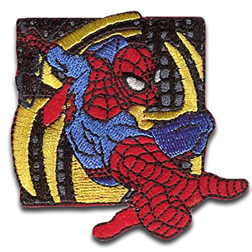 Marvel © Spiderman Comic Netz - Aufnäher, Bügelbild, Aufbügler, Applikationen, Patches, Flicken, zum aufbügeln, Größe: 6,5 x 6,6 cm von Catch the Patch