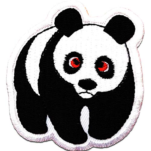 Panda Tier - Aufnäher, Bügelbild, Aufbügler, Applikationen, Patches, Flicken, zum aufbügeln, Größe: 5,5 x 6 cm von Catch the Patch