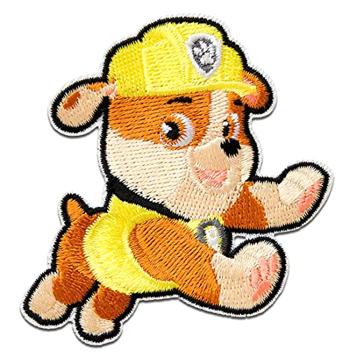 Paw Patrol Rubble - Aufnäher, Bügelbild, Aufbügler, Applikationen, Patches, Flicken, zum aufbügeln, Größe: 6,1 x 6,3 cm von Catch the Patch