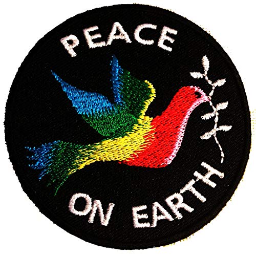 Peace Friedenstaube - Aufnäher, Bügelbild, Aufbügler, Applikationen, Patches, Flicken, zum aufbügeln, Größe: Ø 7,5 von Catch the Patch