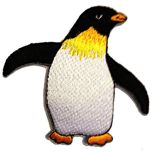 Pinguin Kinder Tier Happy Feet - Aufnäher, Bügelbild, Aufbügler, Applikationen, Patches, Flicken, zum aufbügeln, Größe: 7,8 x 7,2 cm von Catch the Patch