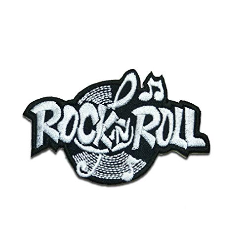 Rock N Roll Biker - Aufnäher, Bügelbild, Aufbügler, Applikationen, Patches, Flicken, zum aufbügeln, Größe: 9,4 x 5,9 cm von Catch the Patch