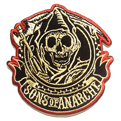 SON OF ANARCHY Motorrad Biker Club - Aufnäher, Bügelbild, Aufbügler, Applikationen, Patches, Flicken, zum aufbügeln, Größe: 8 x 8.2 cm von Catch the Patch