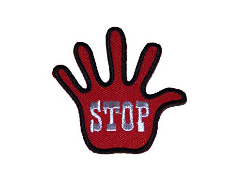 STOP SIGN Symbol Logo - Aufnäher, Bügelbild, Aufbügler, Applikationen, Patches, Flicken, zum aufbügeln, Größe: 7,0 x 7,0 cm von Catch the Patch