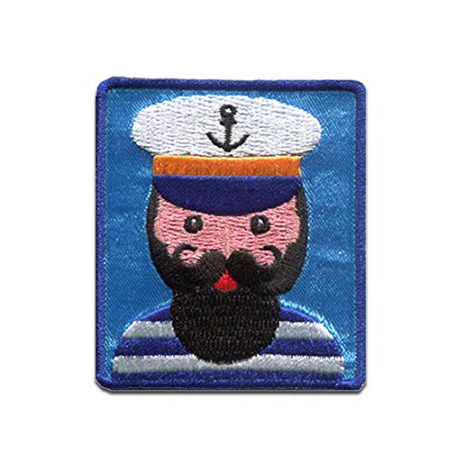 Seemann Kapitän Matrose Brave Coast - Aufnäher, Bügelbild, Aufbügler, Applikationen, Patches, Flicken, zum aufbügeln, Größe: 4,9 x 5,1 cm von Catch the Patch