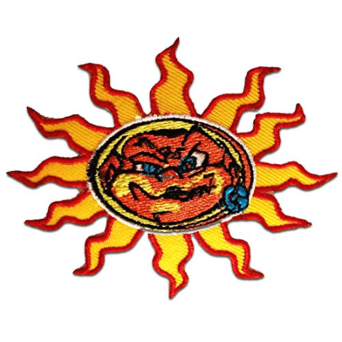 Sonne Tattoo - Aufnäher, Bügelbild, Aufbügler, Applikationen, Patches, Flicken, zum aufbügeln, Größe: 7,4 x 6,3 cm von Catch the Patch