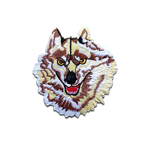 Wolf Tier - Aufnäher, Bügelbild, Aufbügler, Applikationen, Patches, Flicken, zum aufbügeln, Größe: 5,5 x 6,5 cm von Catch the Patch