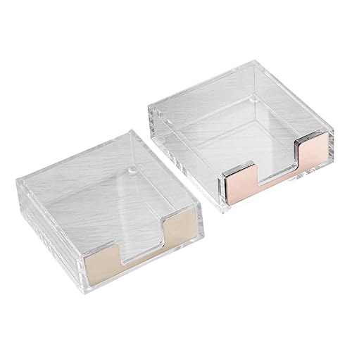 Stilvoller Notizblockhalter und Notizspender für Schreibtisch-Organisation, silberfarbene Acryl-Büroklammer-Halter für Zuhause und Büro, 2 Stück Stilvoller Notizblockhalter und Notizspender für Schreibtisch-Organisation, silberfarbene Acryl-Büroklammer-Halter für Zuhause und Büro, 2 Stück von Catgol