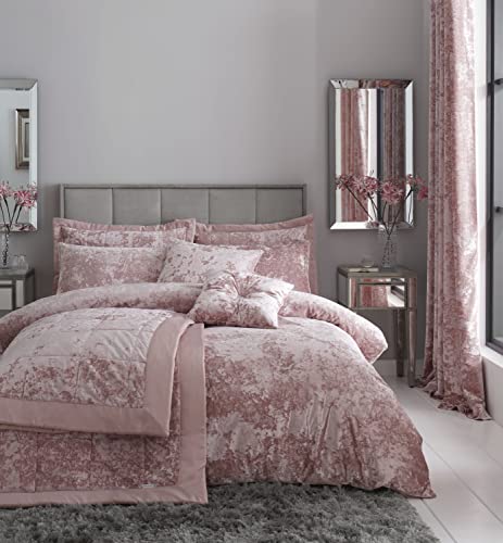 Catherine Lansfield Bettwäsche-Set für Doppelbett aus Pannesamt, mit Kissenbezügen, Blush Pink von Catherine Lansfield