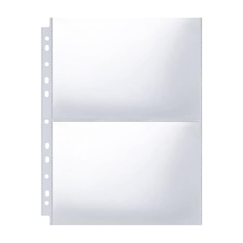 50 Pcs 200 Taschen Klarsichthüllen A4, Prospekthüllen, Verdickt 0,2mm, Postkartenhüllen Transparente, Nachfüllseiten Fotoalbum, Fotosichthüllen 11 Löcher 2/3/4 Ringbuch A5/A6 Foto (2 Taschen) von Catime