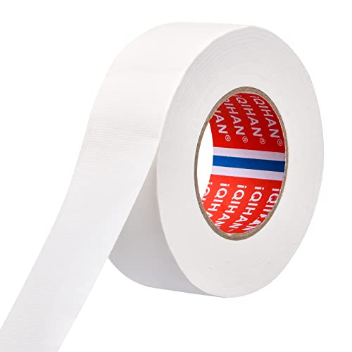 Klebeband 50mm x 50m, Extra Stark Wasserdichte Panzertape, Heavy Duty Gewebeband Hitzebeständig Gaffer Tape Handreißbar Gaffa Tape für Pakete Teppich Reparieren Bündeln Wagen Autos Industrie (Weiß) von Catime